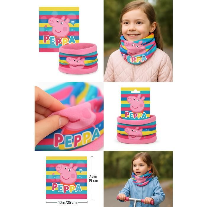 Bufanda tubular de Peppa Pig - Calentador de cuello de forro polar de Peppa Pig
