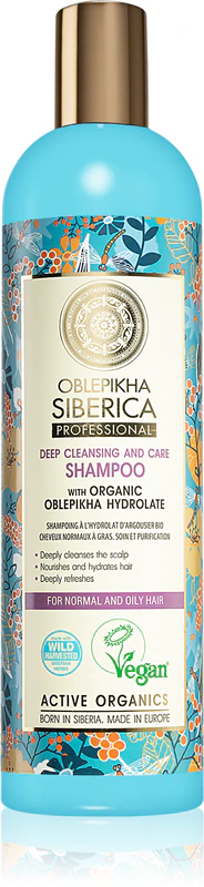 Shampoo de Limpeza Profunda Natura Siberica Oblepikha (Espinho-marinho) para Cabelos Normais a Oleosos