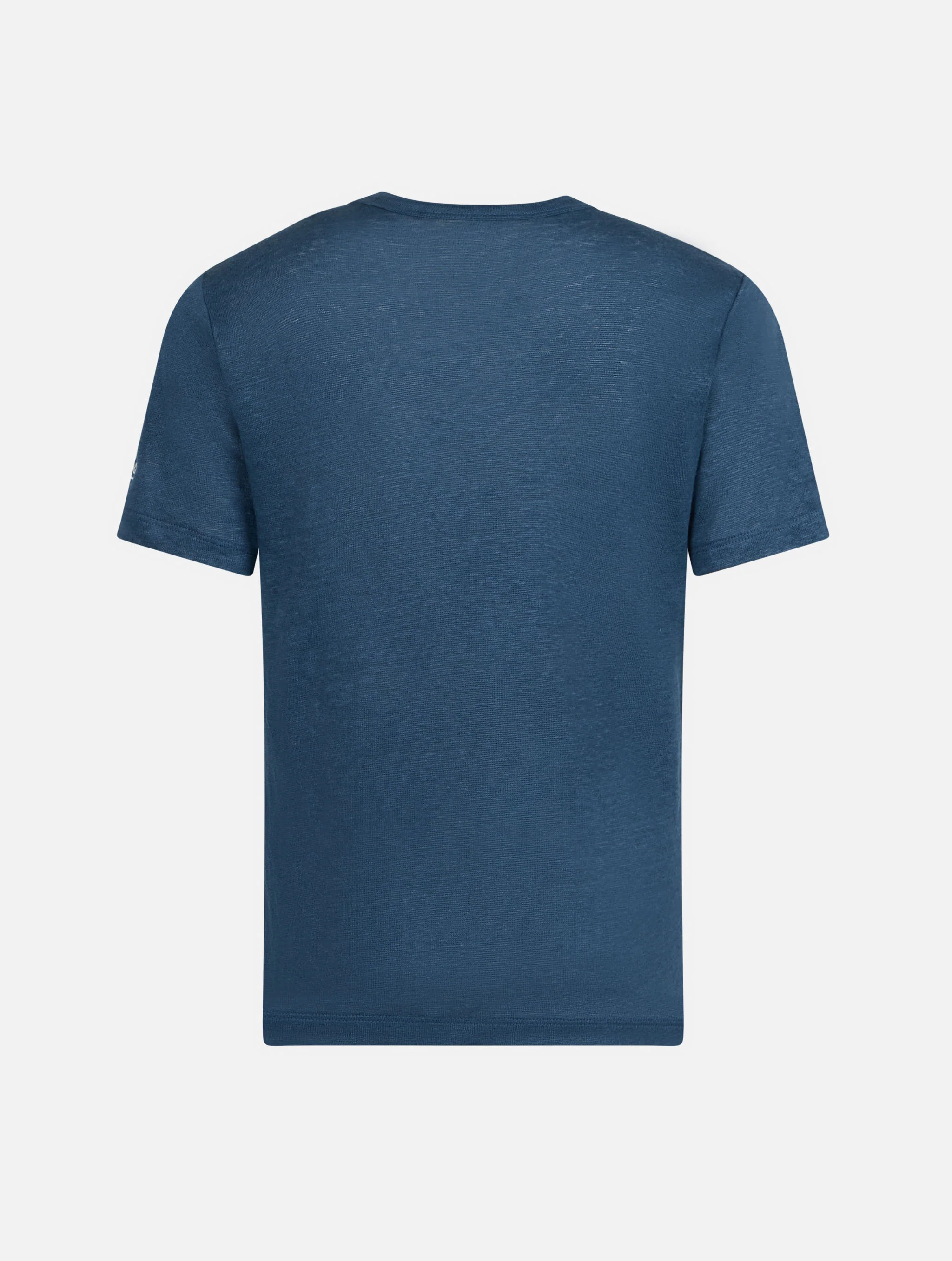 Camiseta infantil Alex em malha de linho azul marinho
