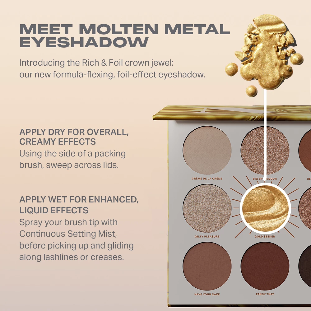 Paletă de farduri de pleoape 9 Pan Gold Seeker Artistry - Morphe