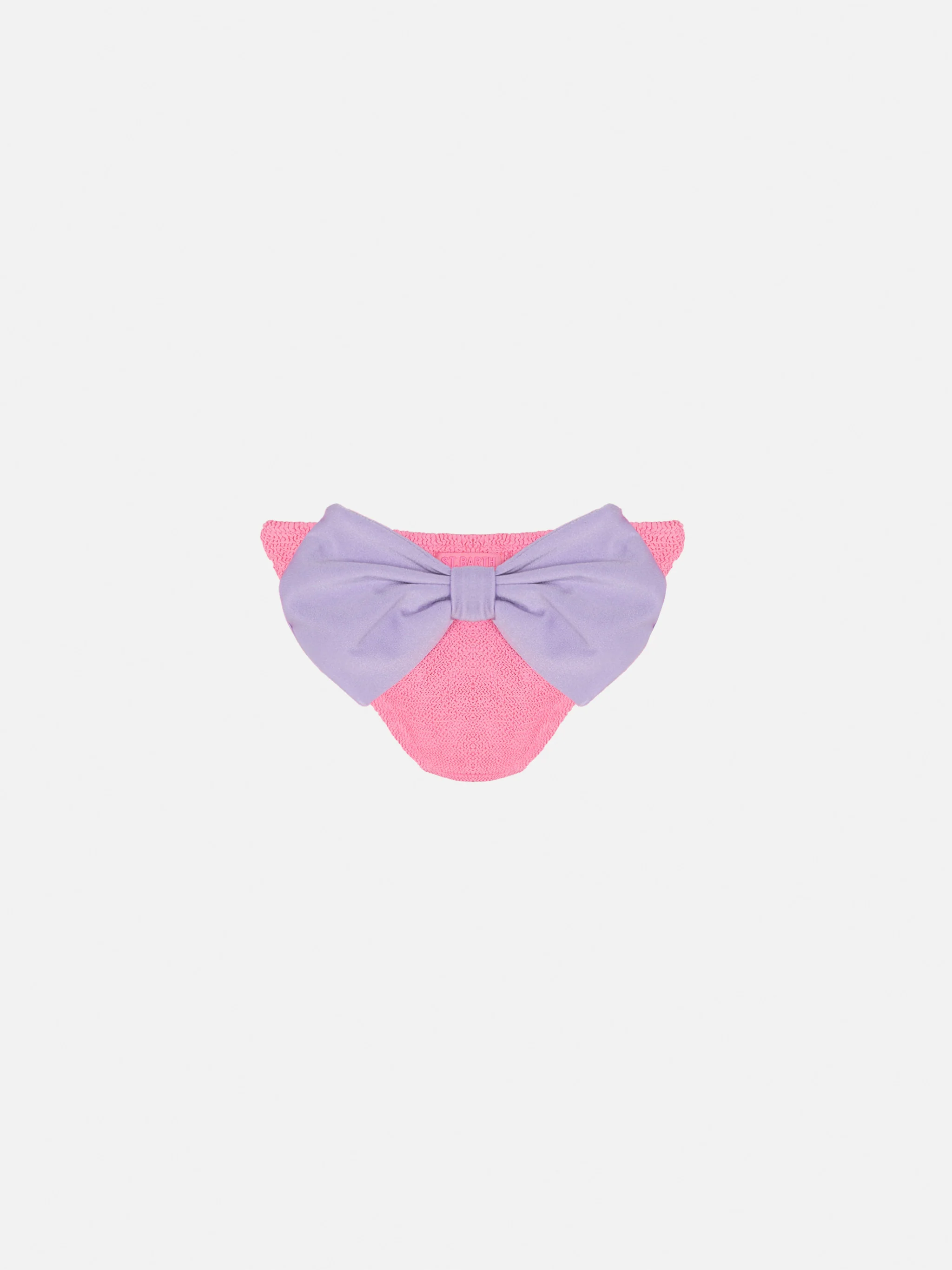 Madame Pink crinkle zwembroekje met strik
