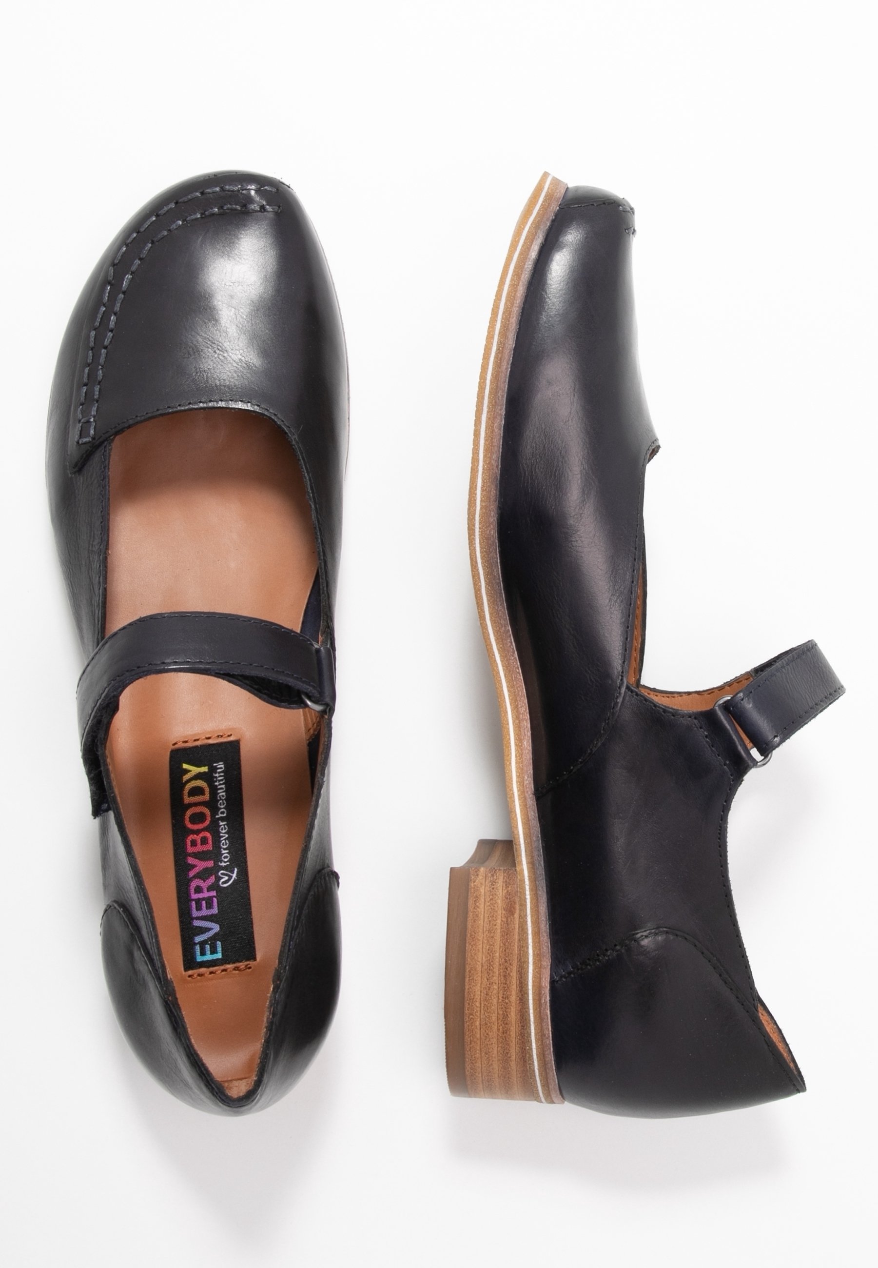 „Everybody“ baleto bateliai su dirželiu – tamsiai mėlyni