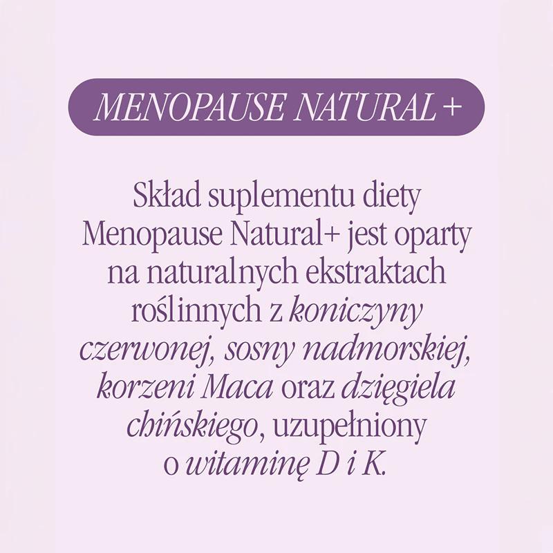 Health Labs Care Menopause Natural+ voedingssupplementcapsules voor comfort tijdens de menopauze.