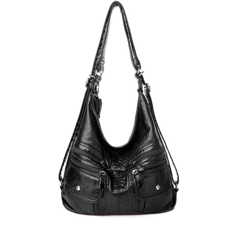 Borse da donna con cerniera multipla, borse a tracolla da donna firmate in vera pelle, borse a tracolla casual da donna Sac Femme