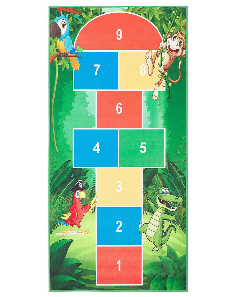 Dywan dla dzieci gra w klasy 80x150 cm zielony