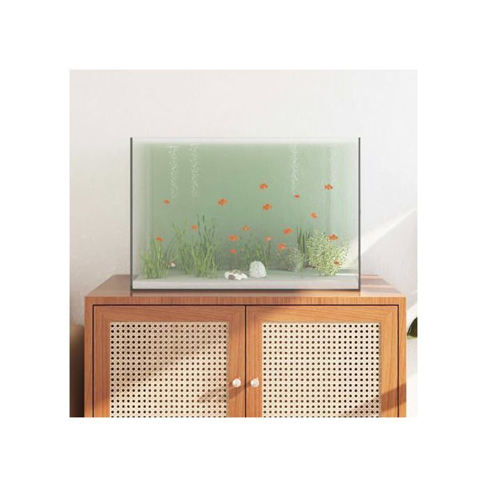 Aquarium en verre rectangulaire - vidaXL - 60x35x40 cm - Blanc - Verre robuste - Bords lisses - Sans couture