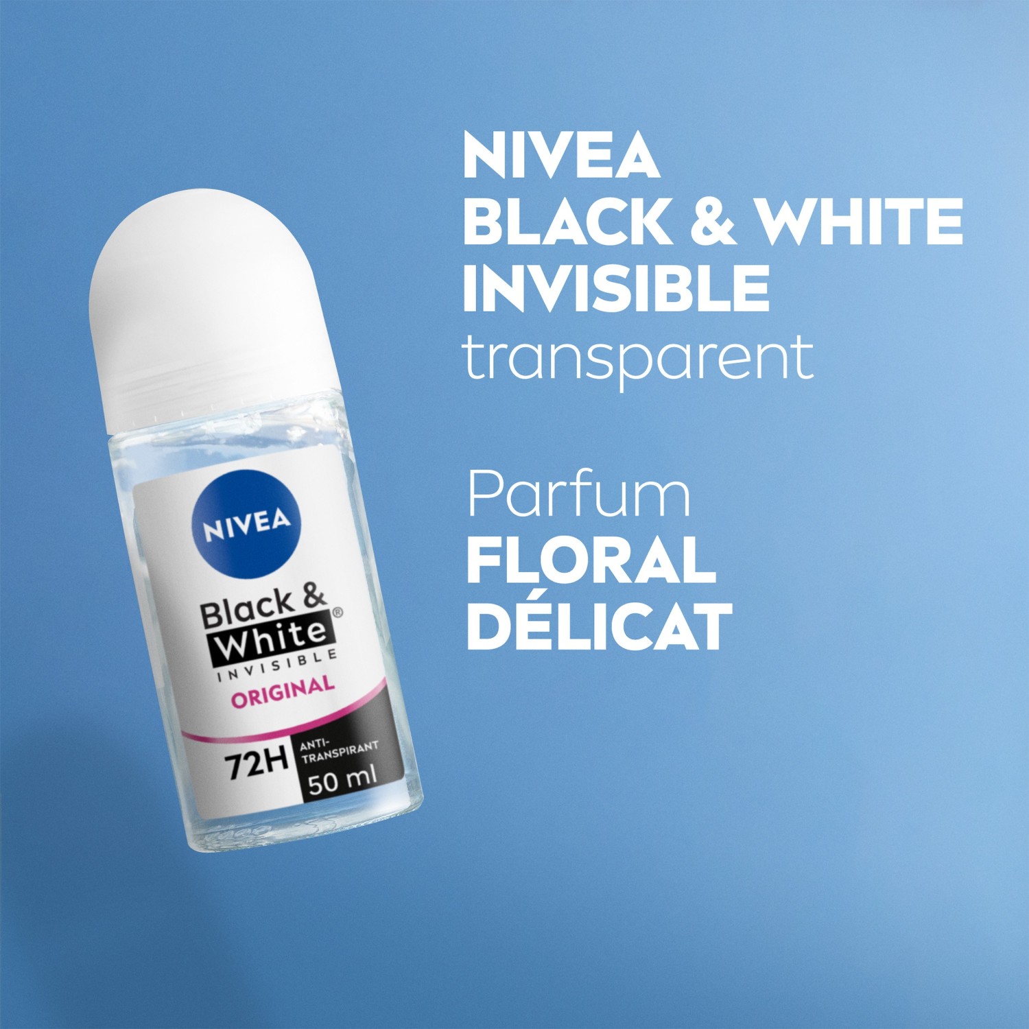 NIVEA Déodorant Bille Anti-transpirant anti-trace jaune et blanche 48H