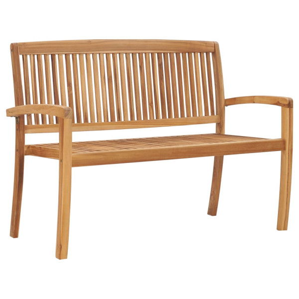VidaXL Ławka ogrodowa Brąz 128.5 cm Drewno tekowe