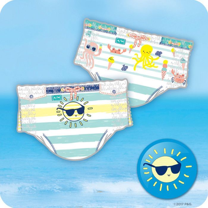 Pampers Splashers Taille 5-6, 14+ kg, 10 Couches-Culottes De Bain