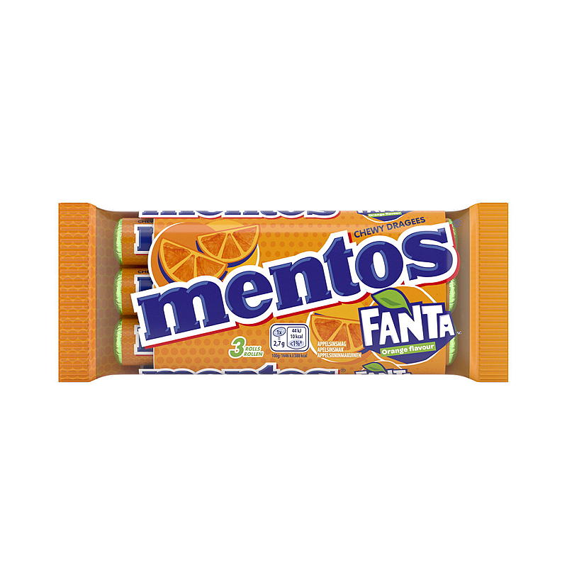 Mentos Mentos pack 3 110 g Fanta naranja