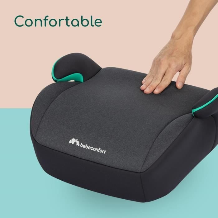 Seggiolino auto rialzato BEBECONFORT Manga i-Safe, Gruppo 3, con cintura di sicurezza, da 6 a 10-12 anni (36 kg), colore nero fumé.