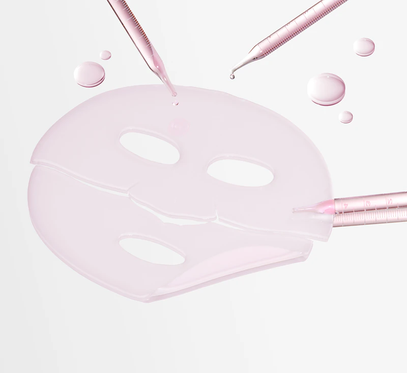Máscara de gel de colágeno rosa PDRN da medicube: máscara firmadora e lifting com colágeno.