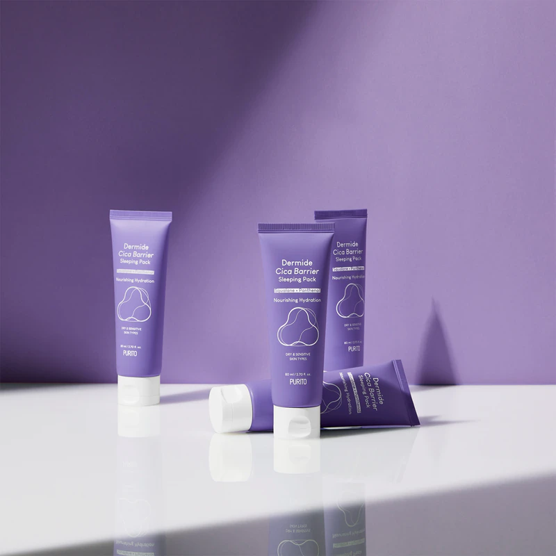 Purito Dermide Cica Barrier Feuchtigkeitsspendende Nachtcreme mit Ceramiden
