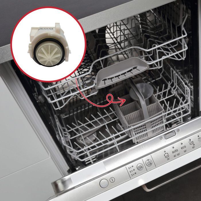 Pompe de vidange - BOSCH - Lave-vaisselle - Compatible multi-marques - 70x70x70 mm