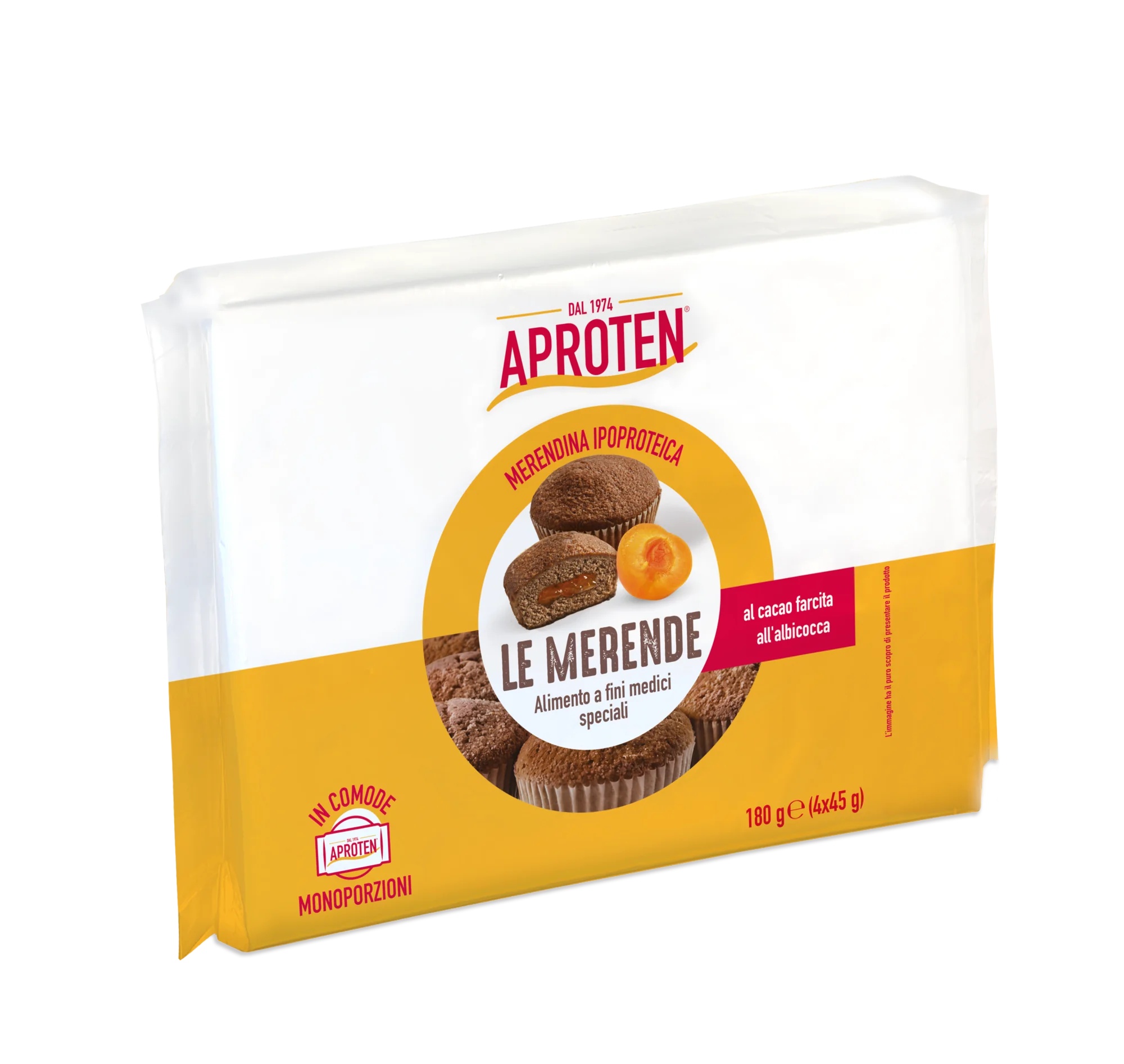 APROTEN Aproten eiwitarme snack met cacao en abrikoos 4x45 g