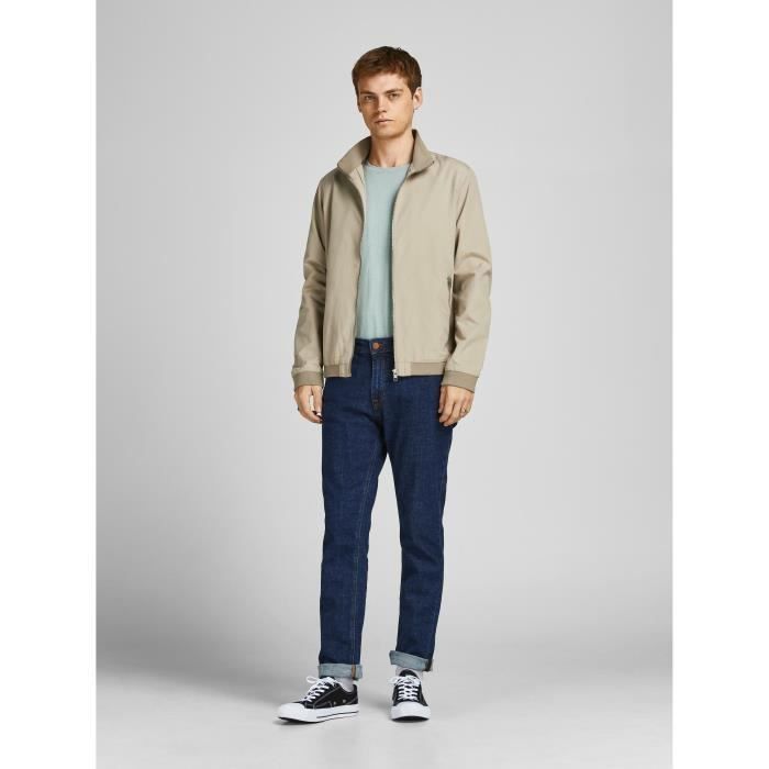 Harrington Jack & Jones Rush beige Jacke - Herren L, 100 % Polyester