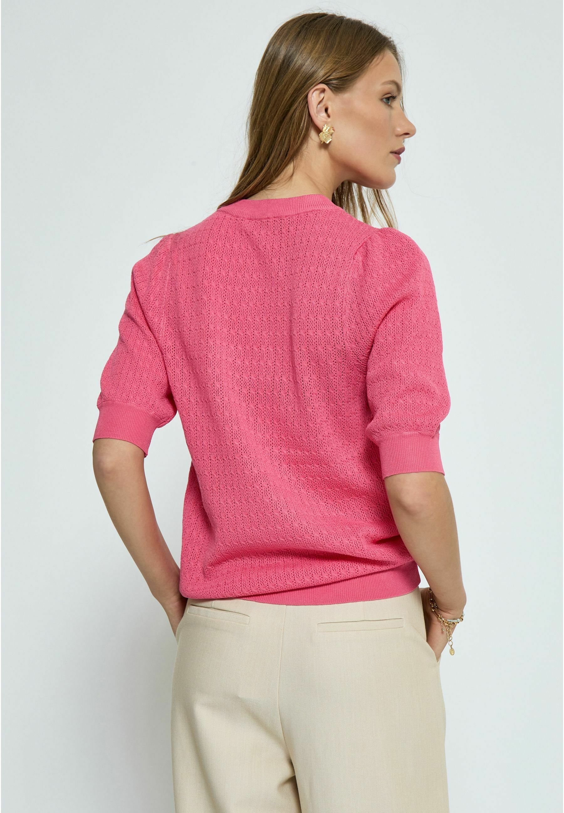 PEPPERCORN TALA PUFF SLEEVE - T-shirt met print - camelia roze