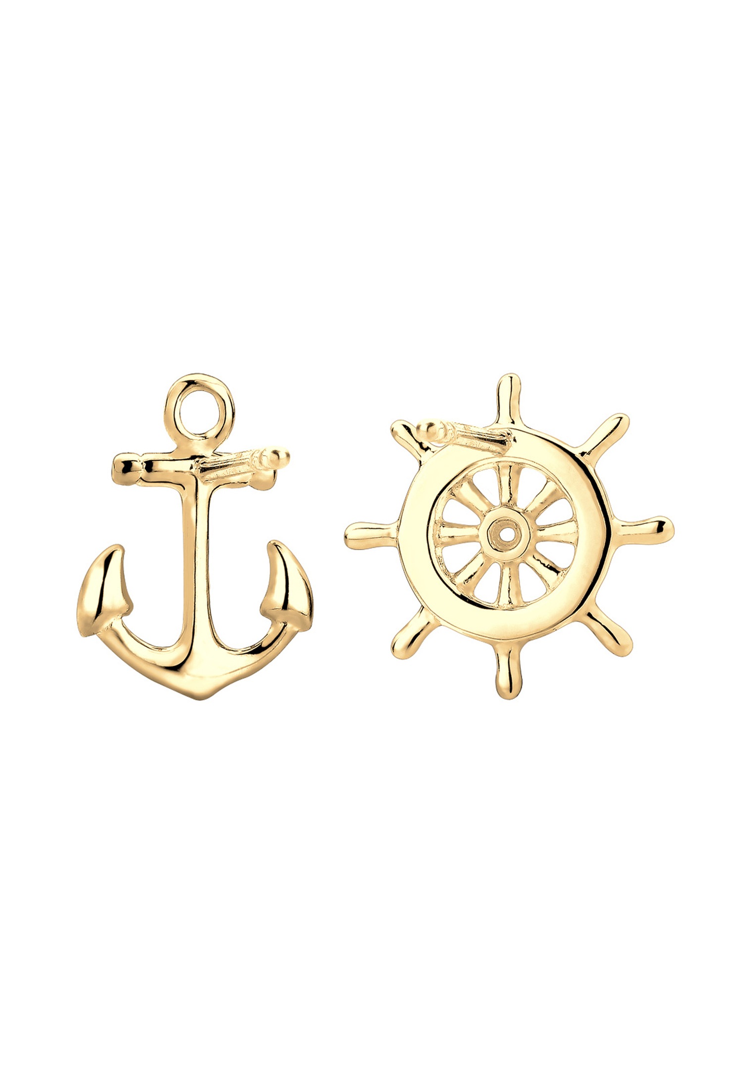 Elli Femmes Clous d'oreilles Pilote Ancre Maritime en Argent Sterling 925