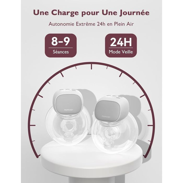 Momcozy Tire-lait Électrique Portable S9 Pro, Gris Lot de 2