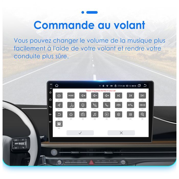 Autoradio 6G+64G Android 14 pour MAZDA 2 2007-2014 Navigation GPS lecteur multimédia 2Din DSP wifi Carplay Bluetooth Audio stéréo