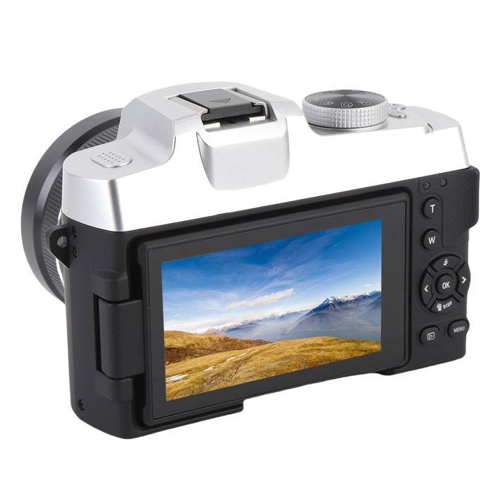 Fotocamera digitale OMABETA con flash, 6K UHD, 84 MP, zoom 18x, autofocus, Wi-Fi, accessorio fotografico, nera.