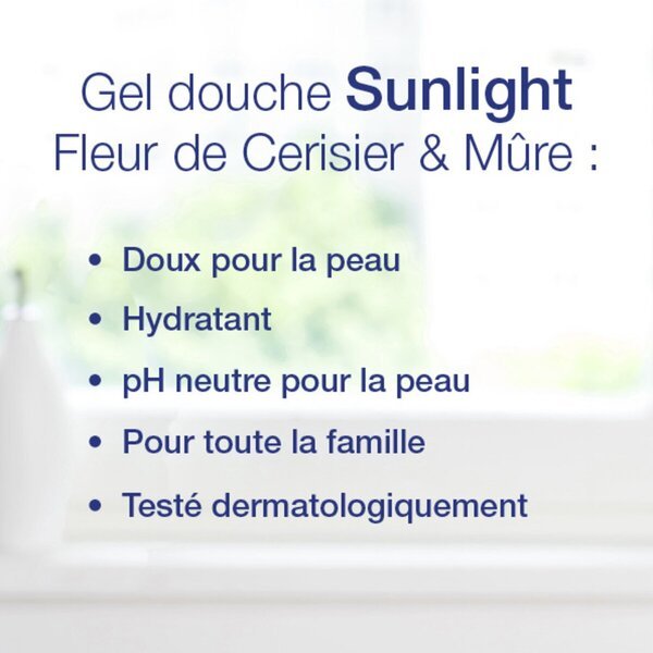 „Sunlight“ vyšnių žiedų ir gervuogių dušo želė, 400 ml