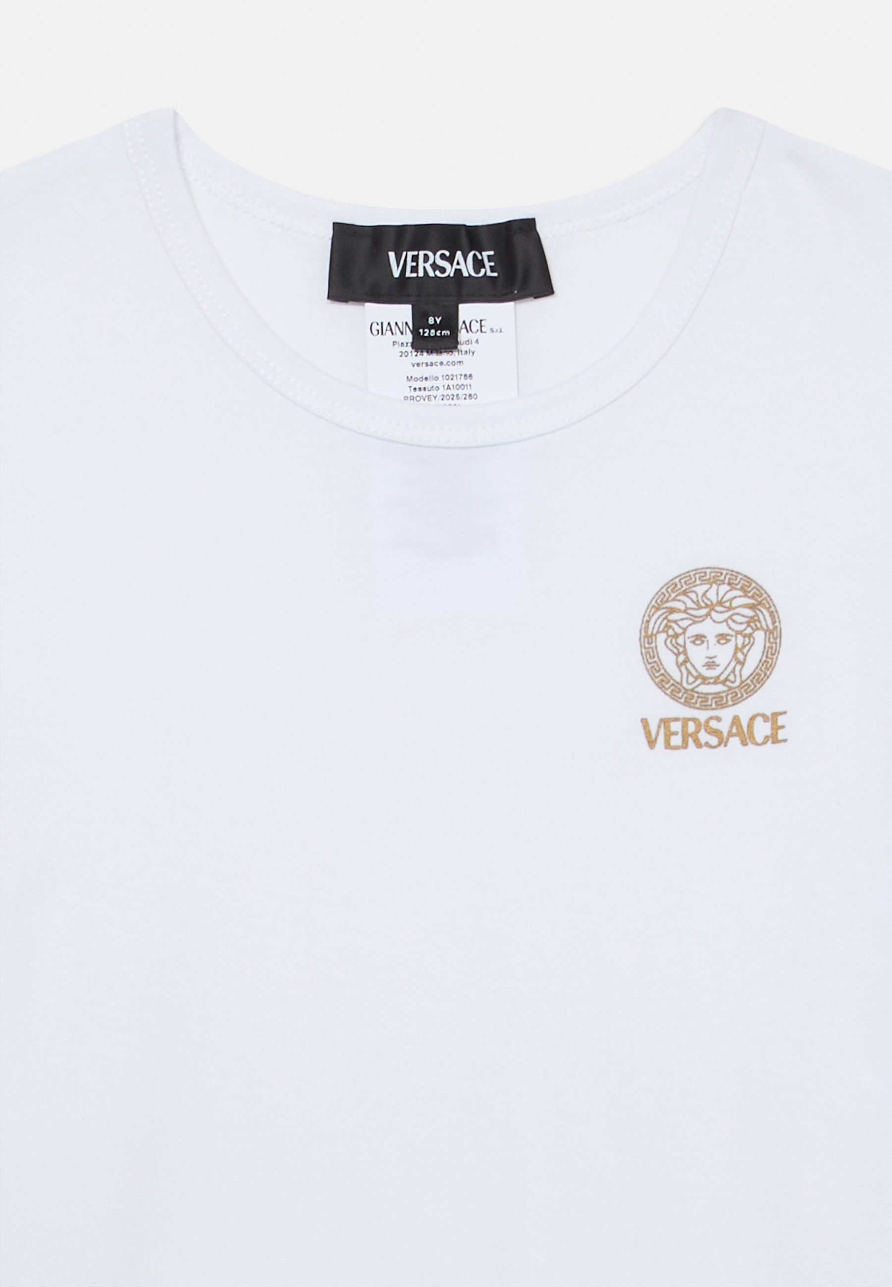 Versace TOPEKA STRETCH NEUES LOGO UNISEX 2ER-PACK - Bedrucktes T-Shirt - Bianco Ottico