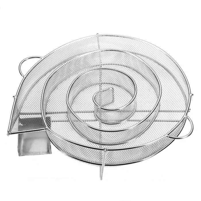 Générateur de Fumée Froide Acier Inoxydable à Barbecue BBQ Gril Fumage Fumeur Outil Rond