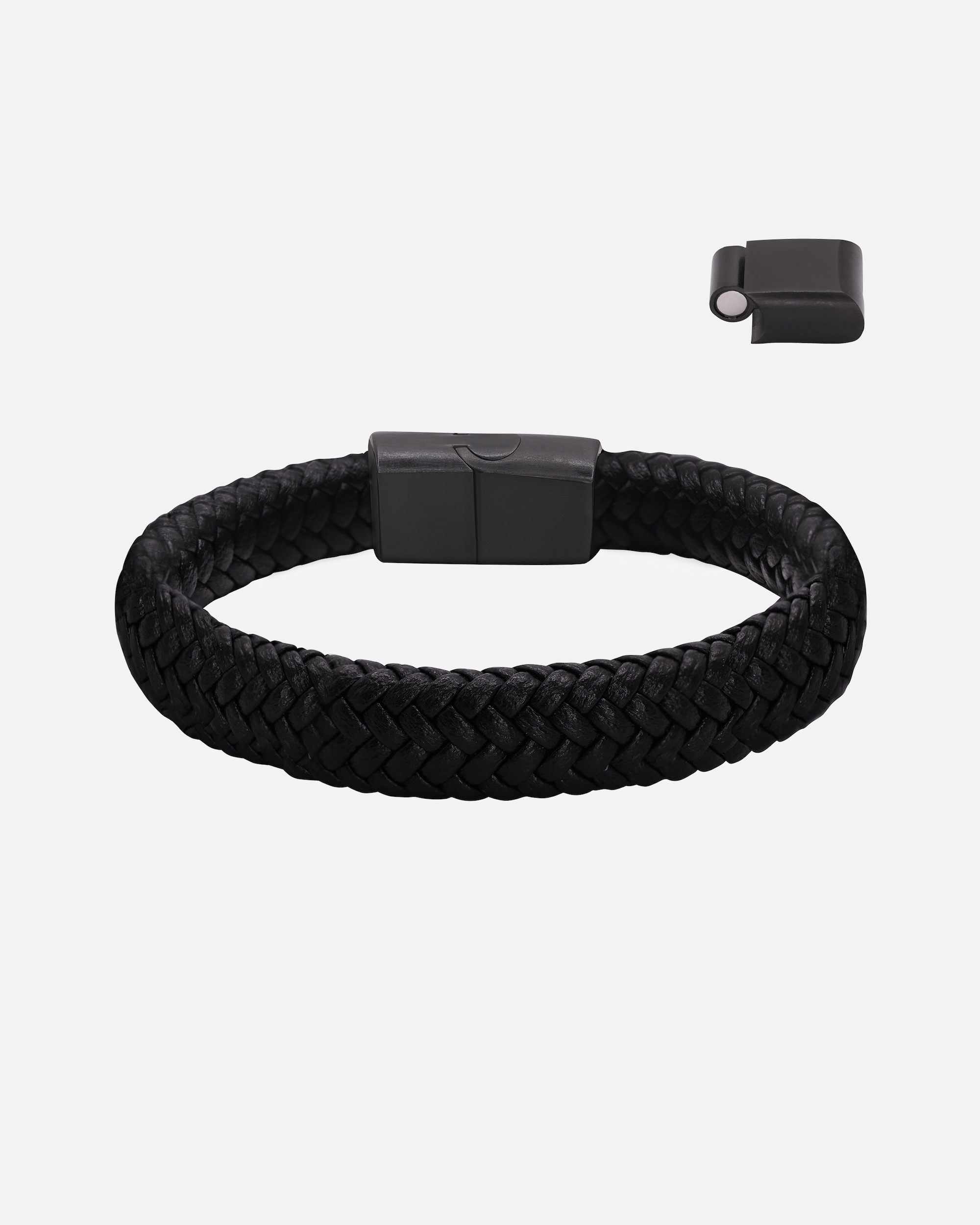 Heideman Bracelet en cuir Nelio noir