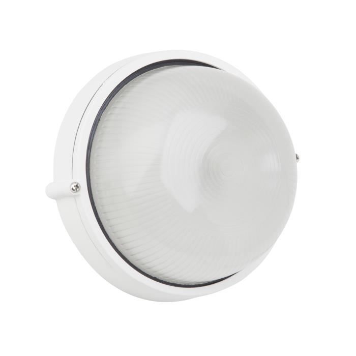 Aplique de pared exterior - BRILLIANT - SILVESTER - Cristal y metal - Blanco - E27 - 1 x 60 W IP44