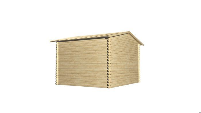 Onafgewerkte houten tuinschuur, 19 mm dik, 7,62 m² bruikbare oppervlakte, INT019