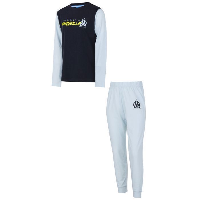 Pyjama enfant - OLYMPIQUE DE MARSEILLE - OM - 100% coton - Noir - Garçon