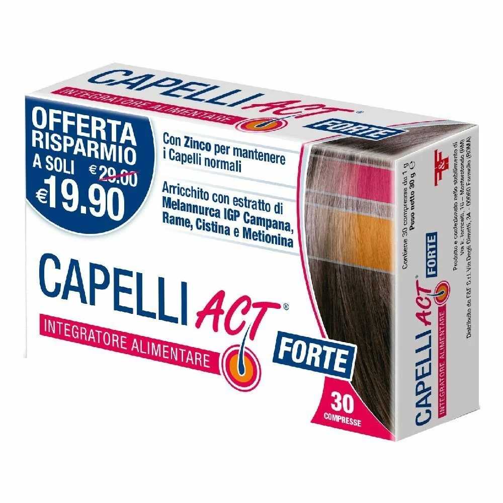 Les comprimés F&F Capelli Act Forte 30 luttent contre la chute des cheveux