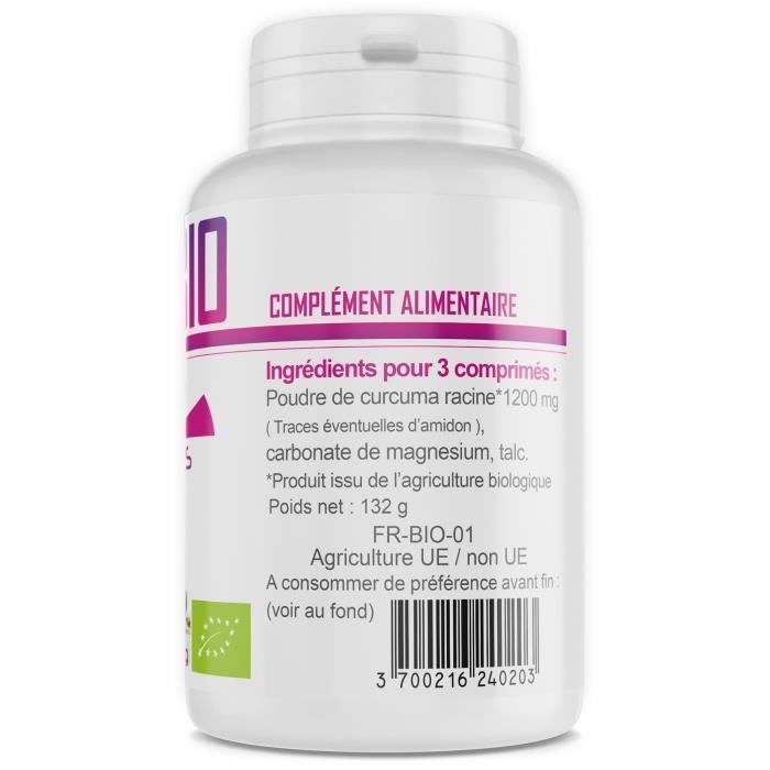 Curcuma Bio 400mg - 200 Comprimés