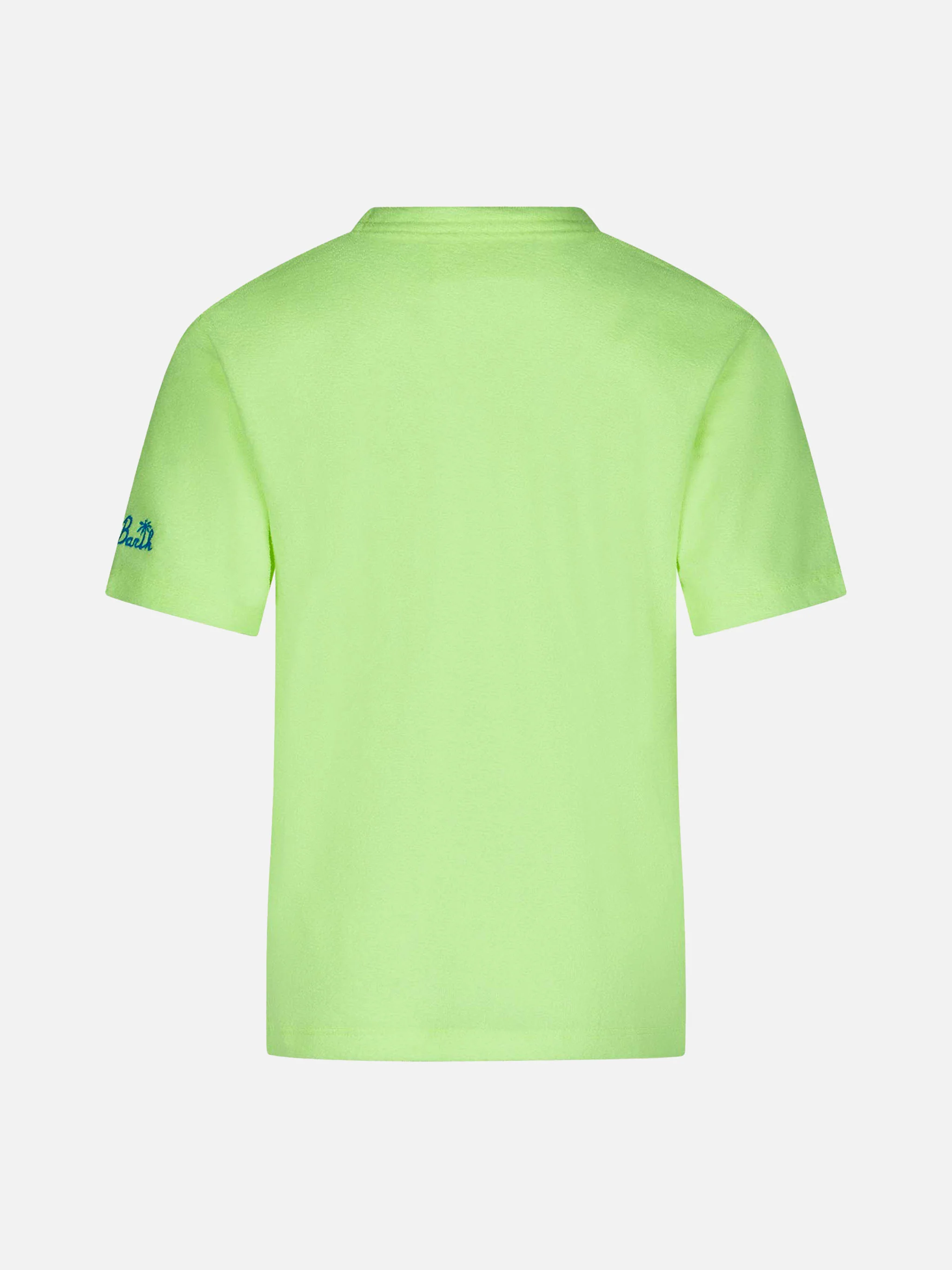Gelbes Frottee-T-Shirt für Kinder mit Tasche