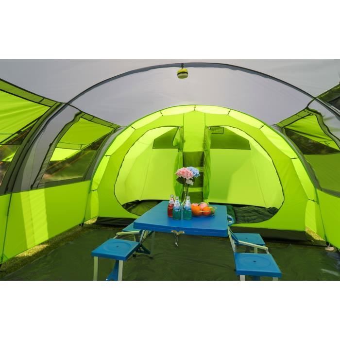KINCAMP Sorrento 4-Personen-Familien-Tunnelzelt – 2 Schlafzimmer – 5000 mm Wassersäule