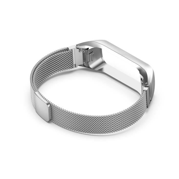 Bracelet Pour Montre Connectée De Montre En Acier Inoxydable Milanais Pour Samsung Galaxy Fit2 Sm-R220 -Argent
