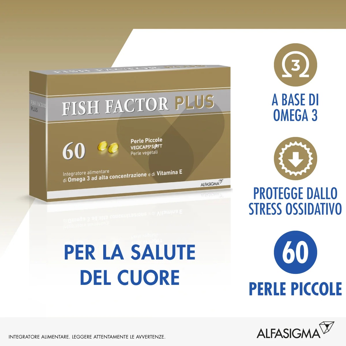 ALFASIGMA Fish Factor Plus 60 microesferas Metabolismo lipídico
