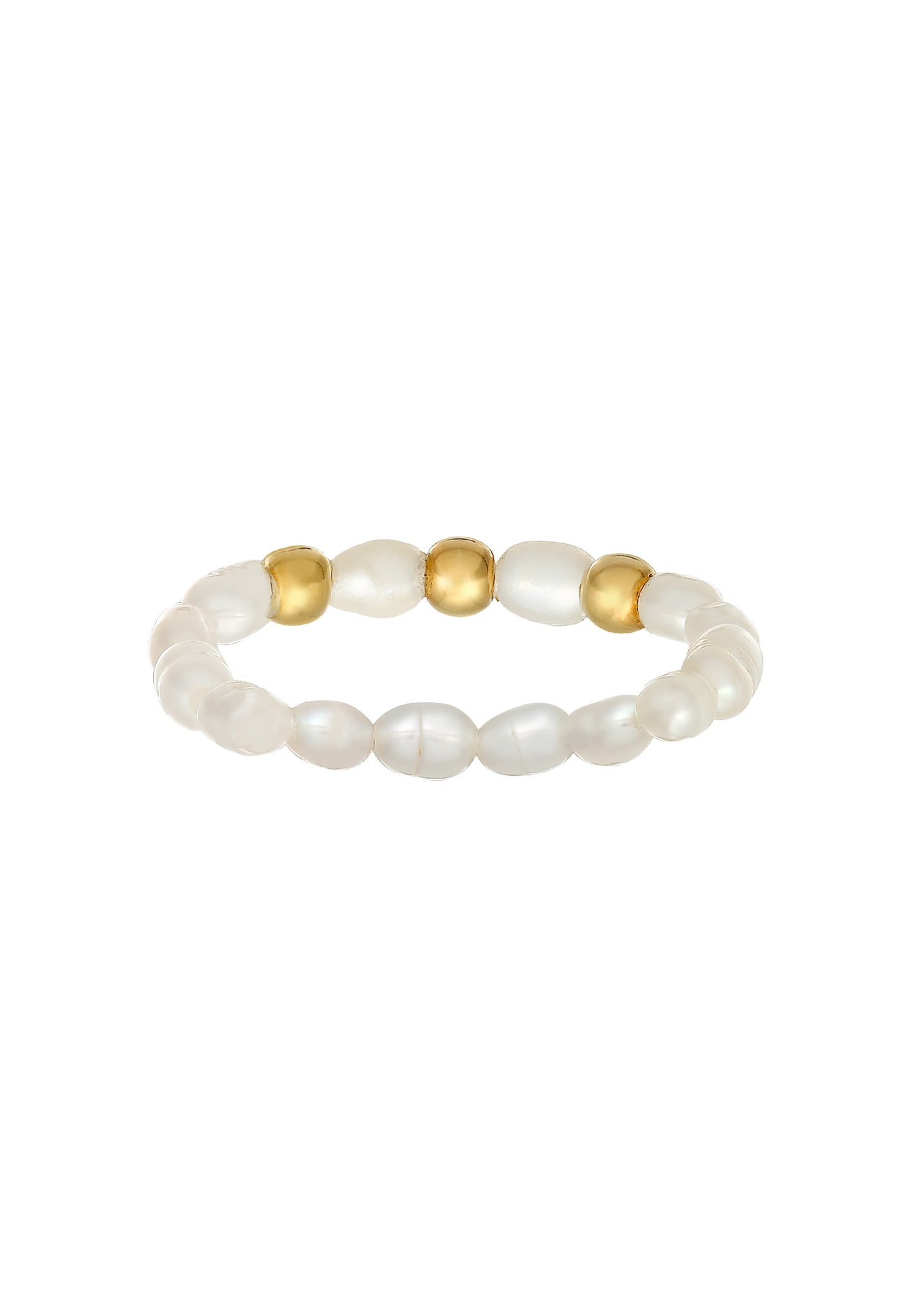 Elli Femmes Beads Tendance avec Perles de Culture d'Eau Douce en argent sterling 925 plaqué or