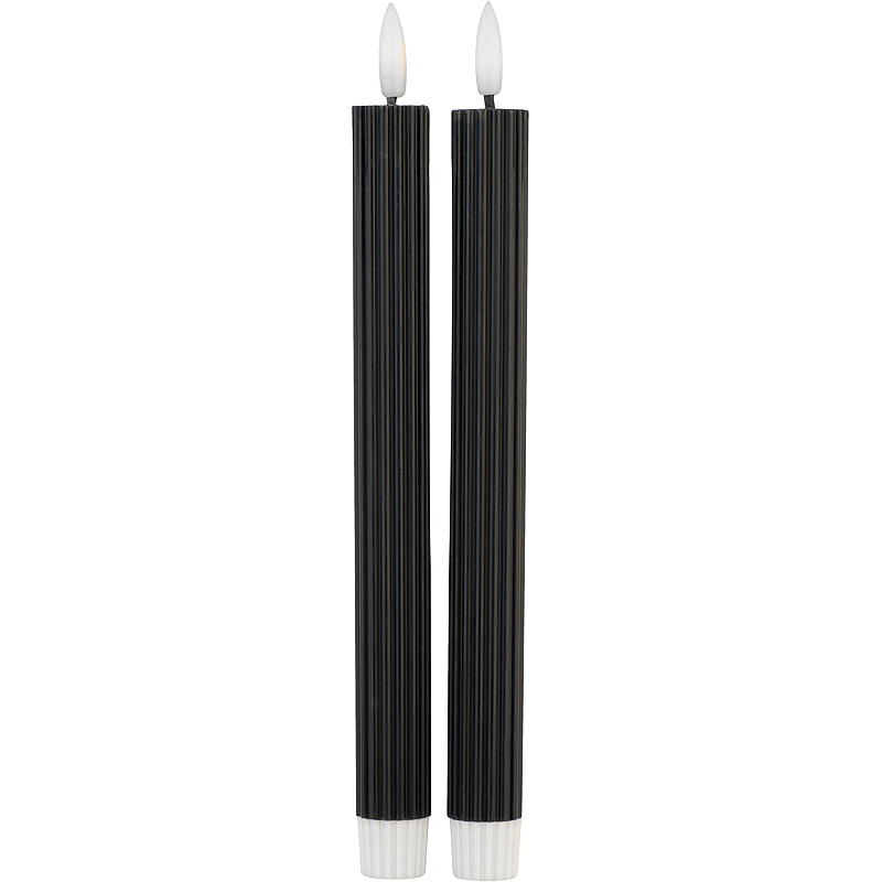 Vie Selected Kronelys 2 kpl 24 cm:n LED-ajastin musta