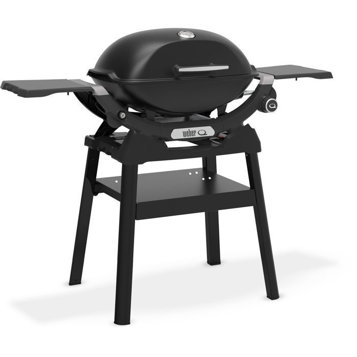 Barbacoa de gas Weber Q2200N con soporte - 4,11 kW - 1 quemador - Hierro fundido esmaltado - Encendido piezoeléctrico - Negra
