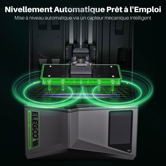 Impressora 3D ELEGOO Saturn 4, tela MSLA 12K, nivelamento automático, grande área de impressão 218,88 x 122,88 x 220 mm³