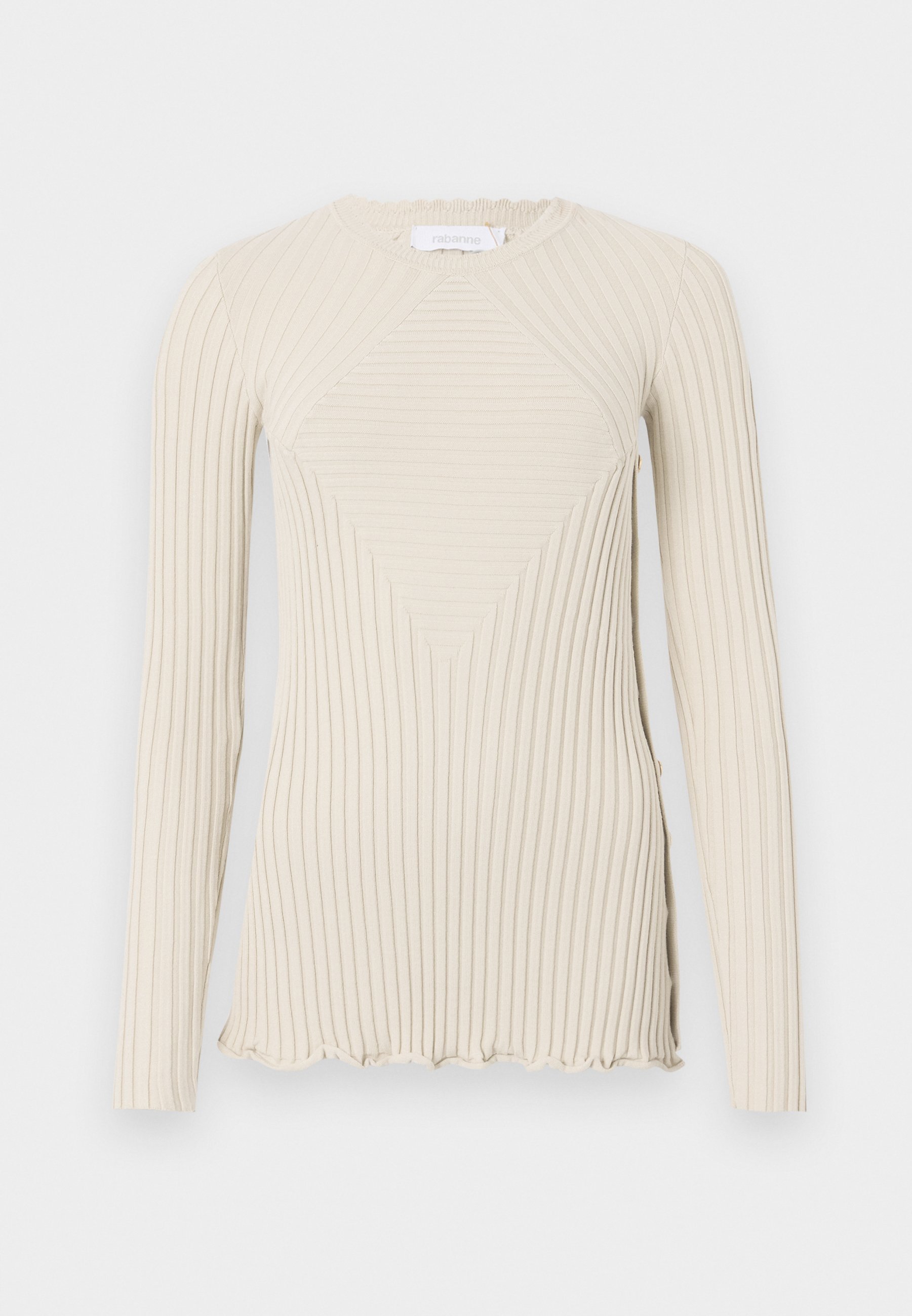 Top a maniche lunghe Rabanne - ecru