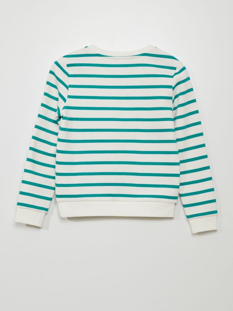 Sudadera de tejido polar con estampado - VERDE