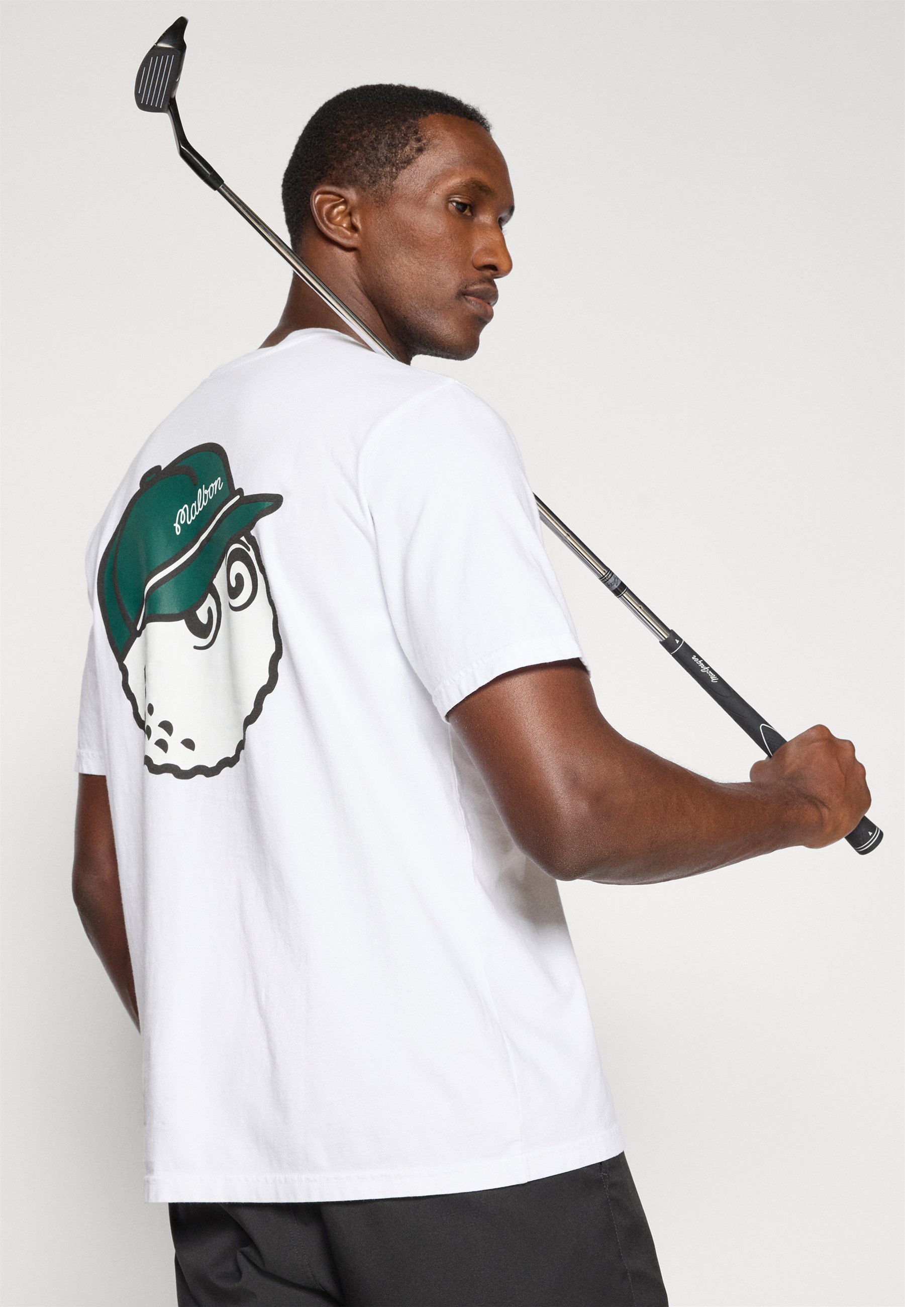 T-shirt Malbon BERMUDA BALDWIN - T-shirt imprimé - blanc