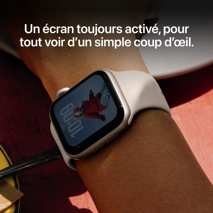 Apple Watch SE 3 GPS - 44mm - Boîtier Midnight Aluminium  - Bracelet Midnight Sport Band - S/M