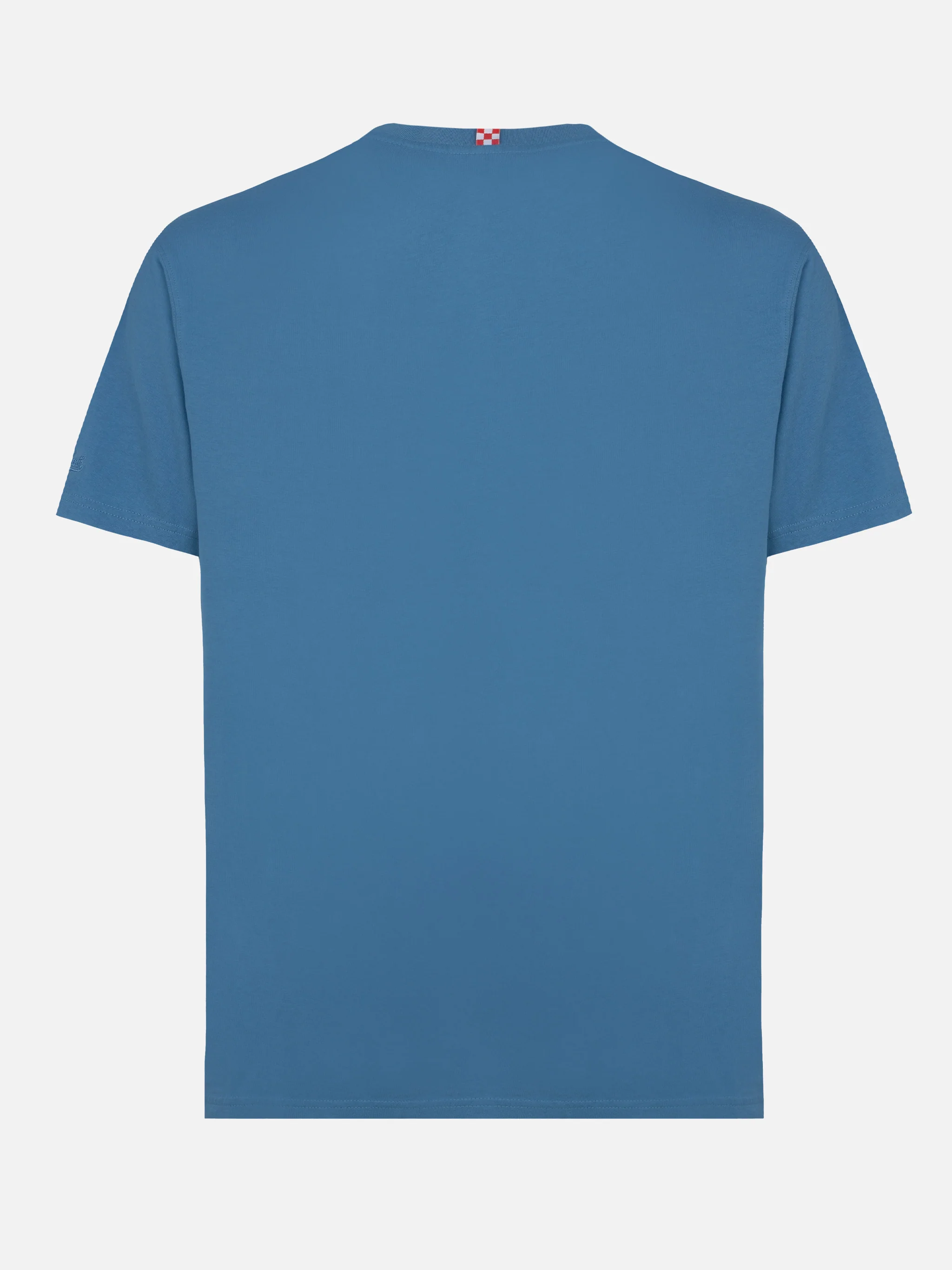 Dover T-shirt van lichtblauwe katoenen jersey met St. Barth-borduurwerk.