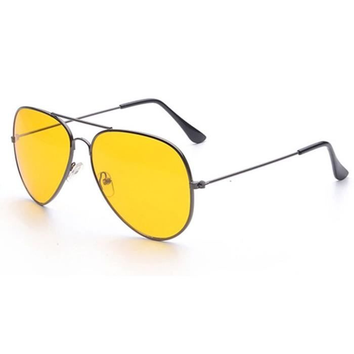 Gafas de sol para hombre y mujer - Polarizadas - Sin montura - Aluminio y magnesio - Modernas - Amarillas - A01