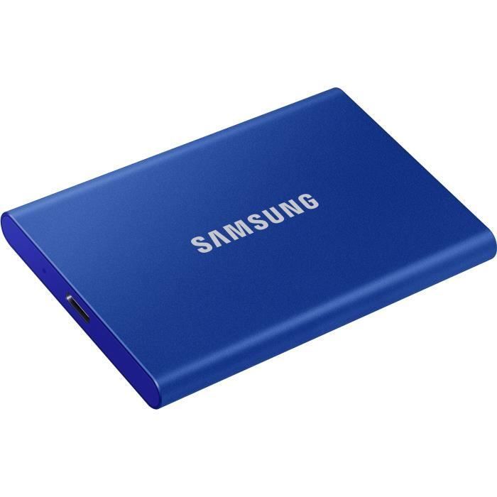 Disco SSD externo SAMSUNG T7 azul de 1 TB MU-PC1T0H/WW