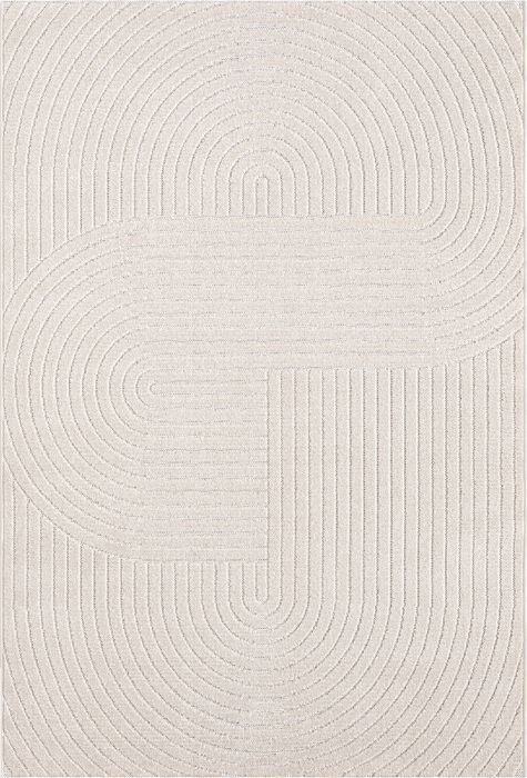 Tapis de Salon Moderne - THE CARPET - Santo Plus - Crème - Rond 120 cm
